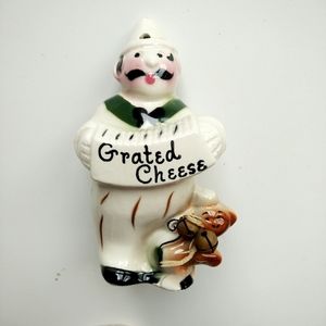 Vintage Accordion Man Organ Grinder Cheese Shaker